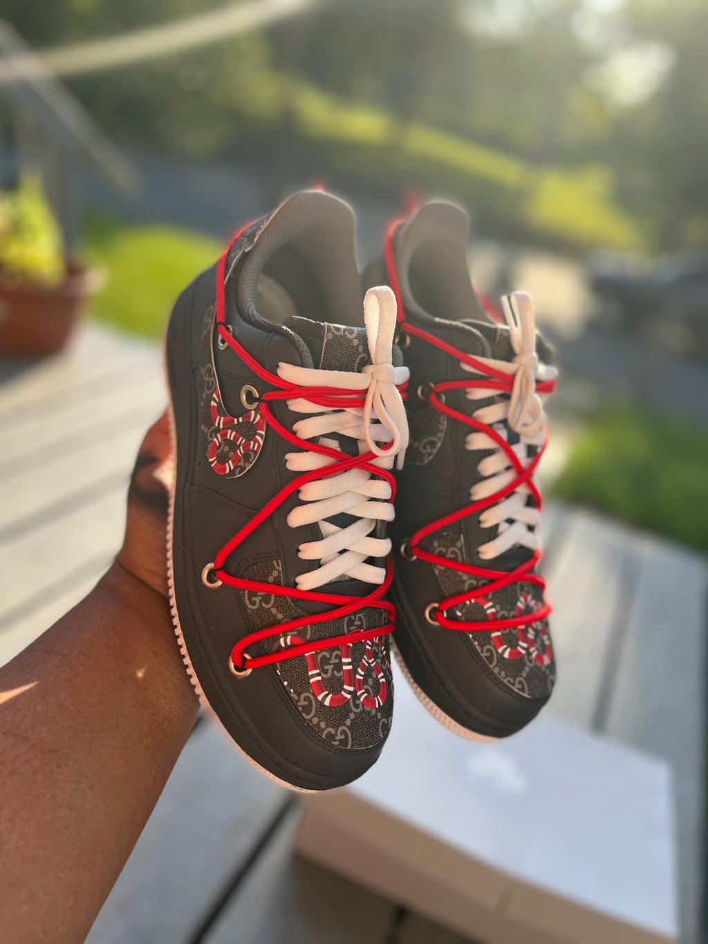 Gucci Fabric Custom Shoes
