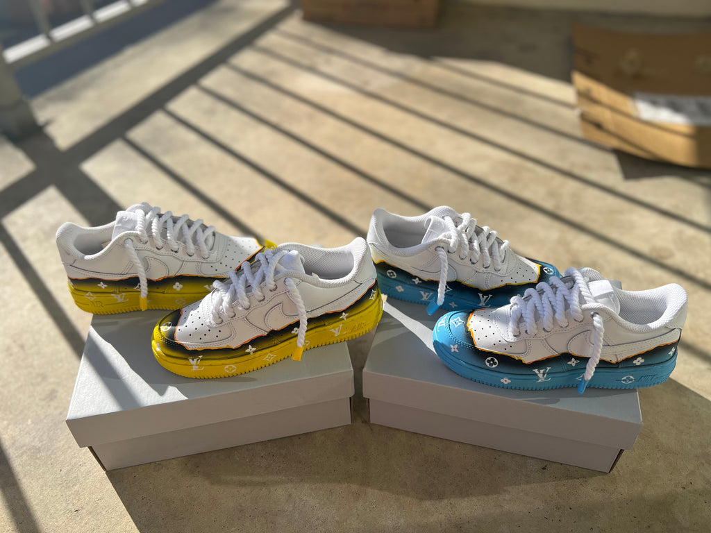 Burnt LV Custom Shoes