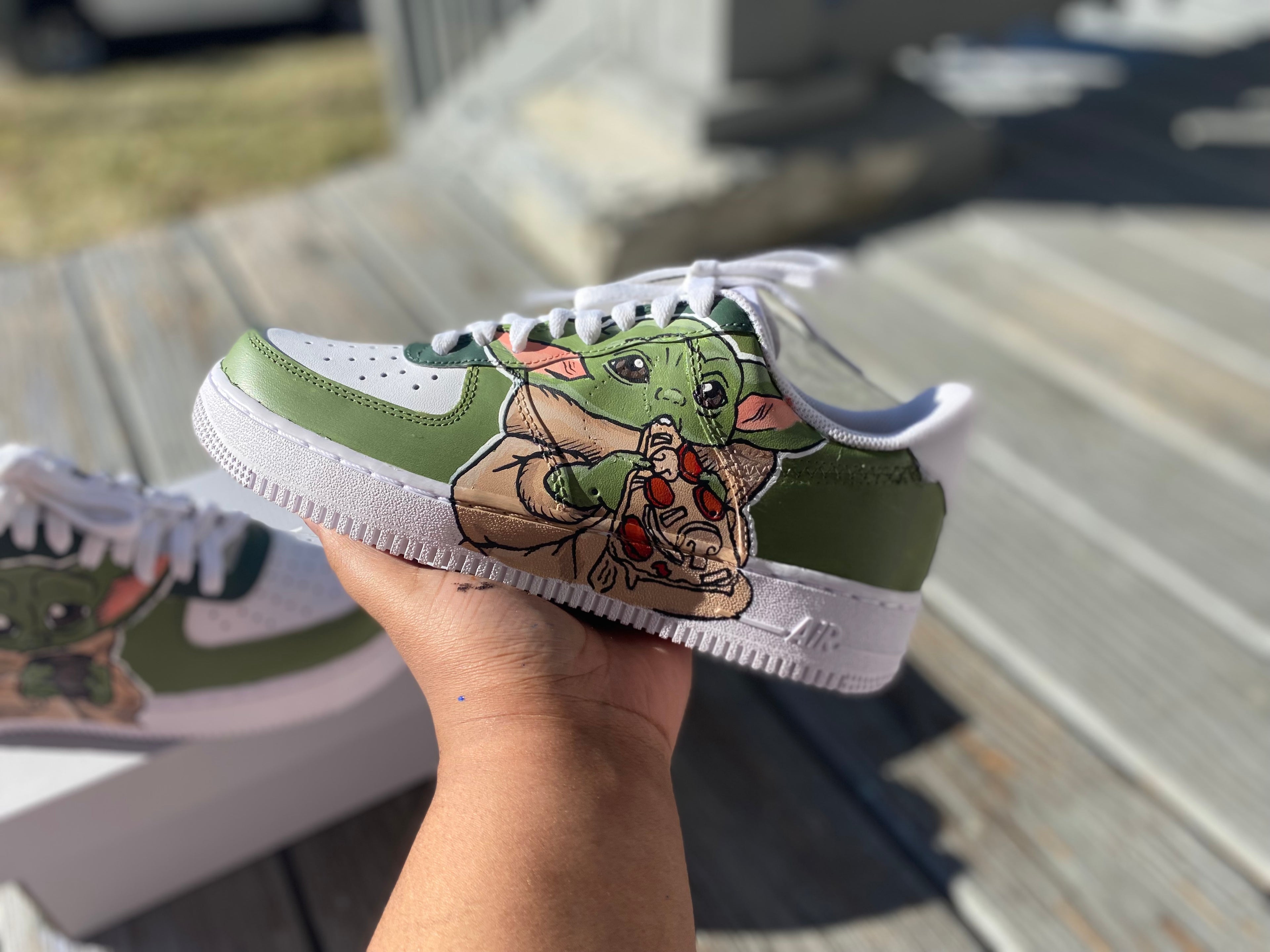 Baby Yoda Custom Shoes