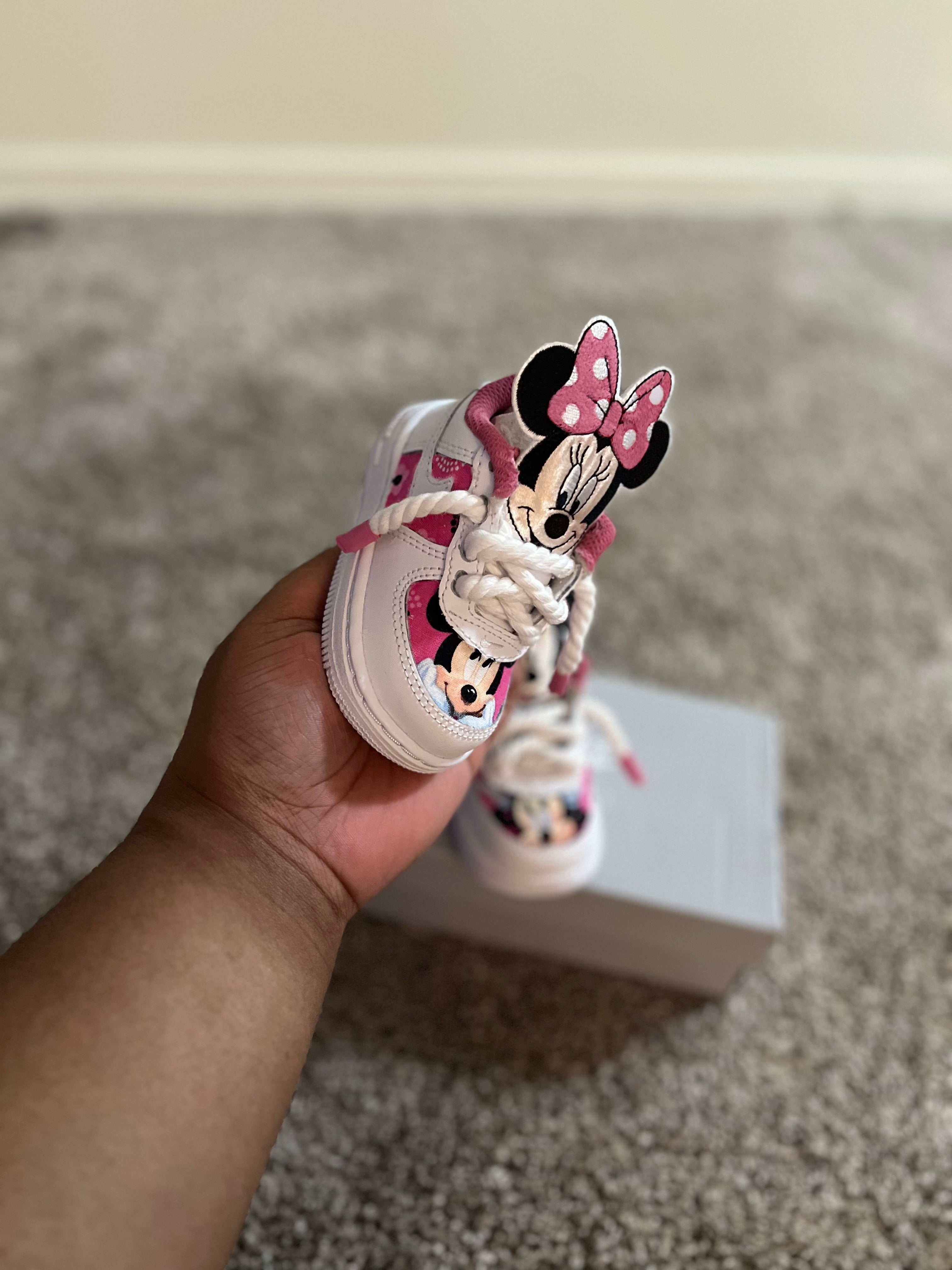 Pink Minnie Mouse Custom Shoes